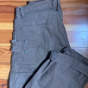 Brown dickies carpenter pants.